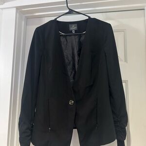 Adrianna Papell Black Blazer Classic Tailored Suit Jacket
